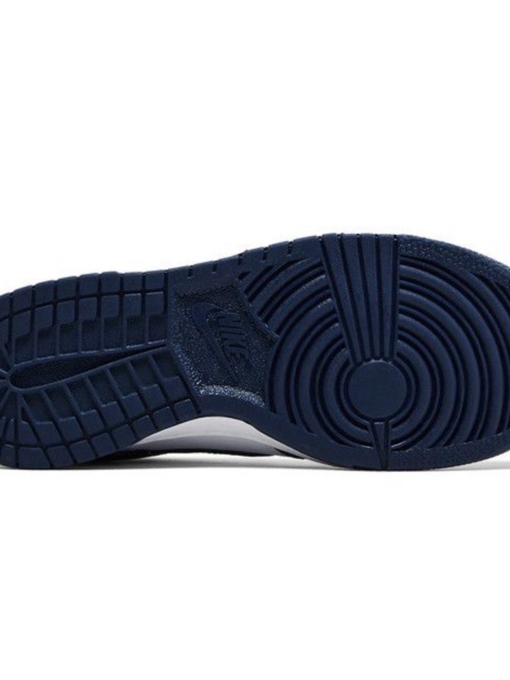 Nike Low-Top Leather Sneakers in White and Navy - Picture 3 of 5